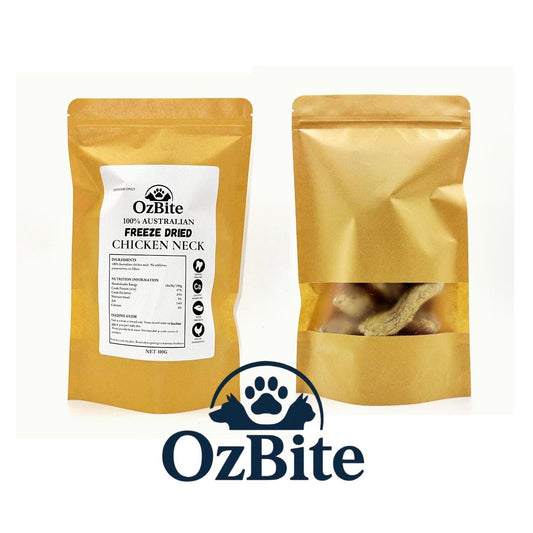 OzBite | Freeze Dried Chicken Neck For Dog Cat Treat