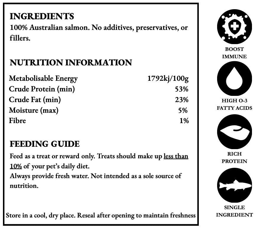 OzBite | 4*100g Freeze Dried Salmon Dog Cat Treat