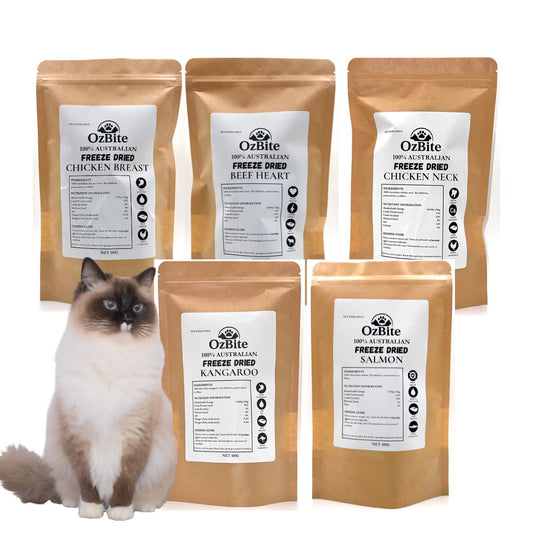 OzBite | 5*100g Freeze Dried Mixed Protein Treats For Dog Cat Treat