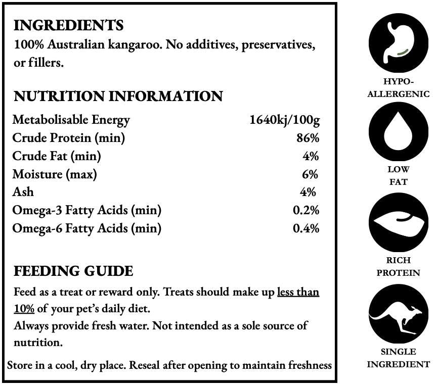 OzBite | Freeze Dried Kangaroo For Dog Cat Treat